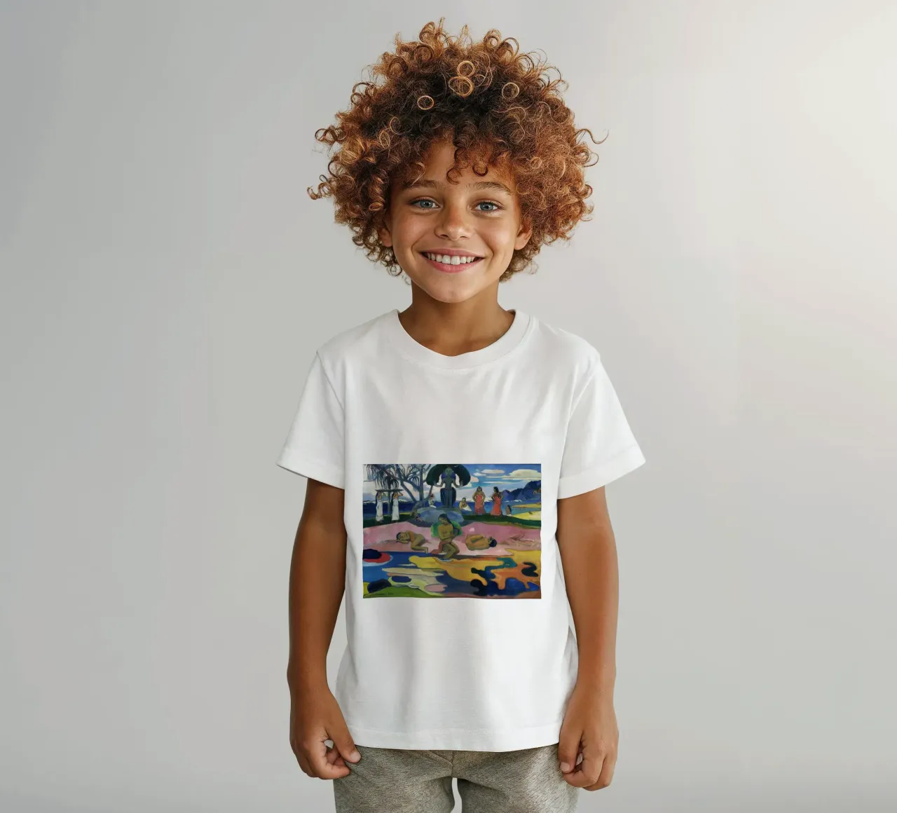 Paul Gauguin - Primitivist "Mahana no Atua" - Exotic Tahiti kids t-shirt by NorwesClub