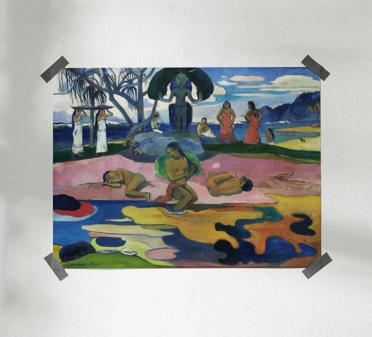 Paul Gauguin - Primitivist "Mahana no Atua" - Exotisch Tahiti hahnemühle van NorwesClub