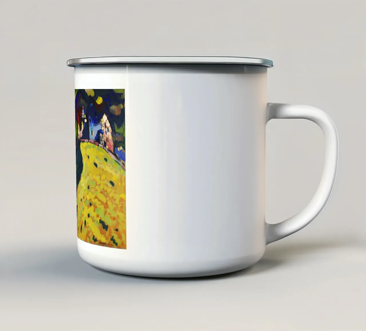 Wassily Kandinsky - Espressionista "Case a Murnau" - Vibra tazza in smalto da NorwesClub
