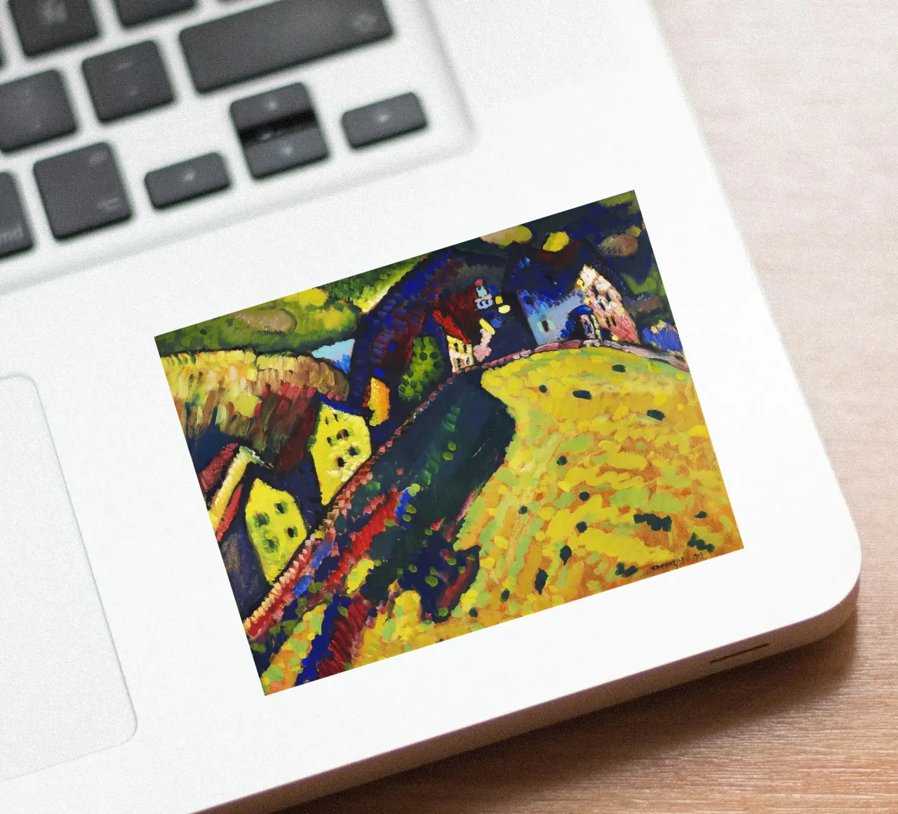 Wassily Kandinsky - Expressionniste "Maisons à Murnau" - Vibra autocollant de NorwesClub