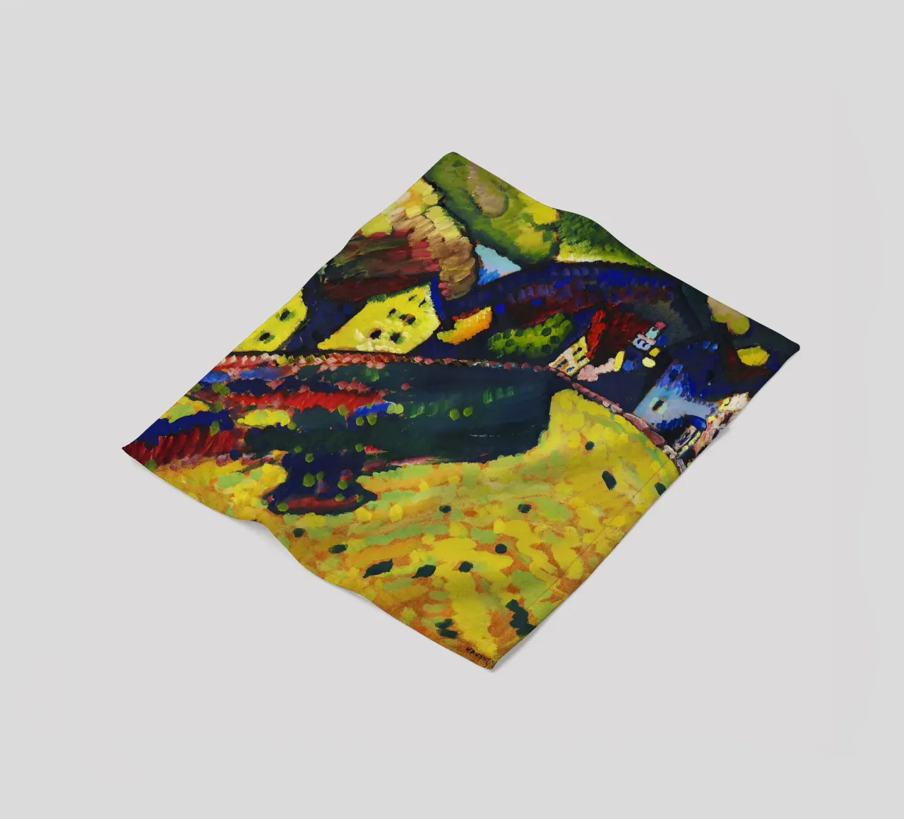 Wassily Kandinsky - Espressionista "Case a Murnau" - Vibra coperta in pile da NorwesClub