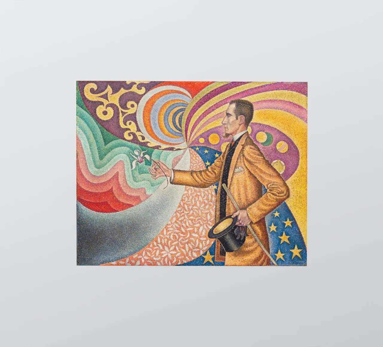 Paul Signac - Pointillist Félix Fénéon Portrait - Neo-Impres autocollant de NorwesClub