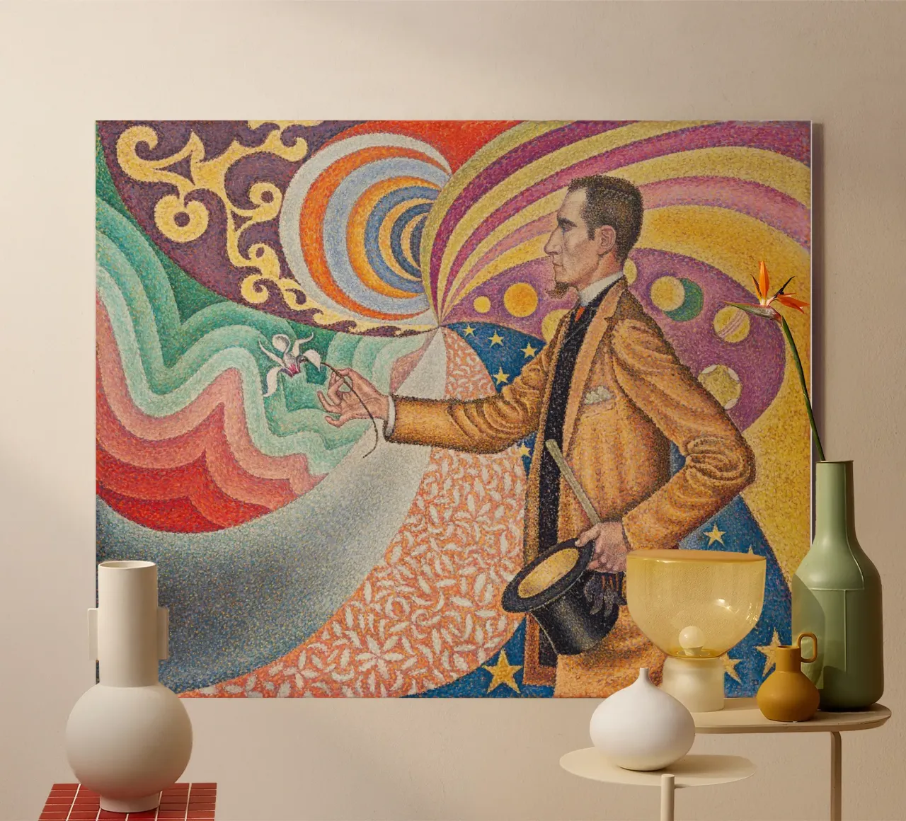 Paul Signac - Pointillist Félix Fénéon Porträt - Neo-Impres Acryl-Glas von NorwesClub