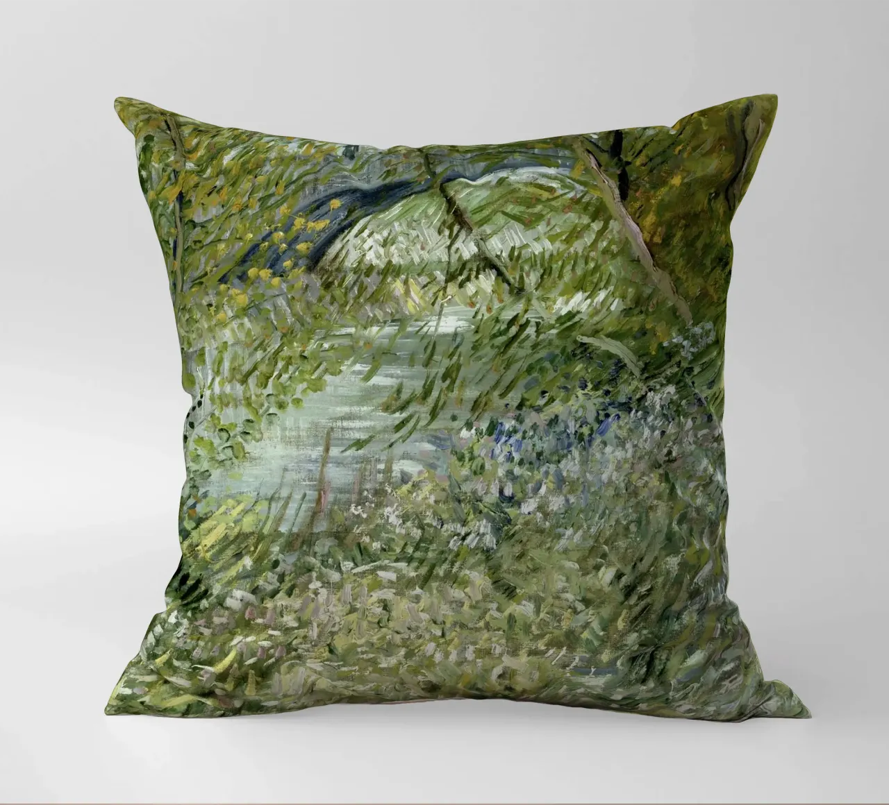 La "rive" de Van Gogh : Nature impressionniste et sérénité printanière coussin de NorwesClub