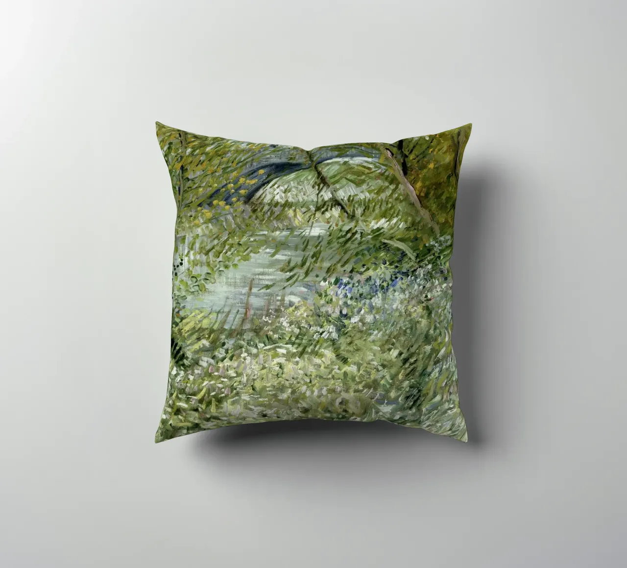 La "rive" de Van Gogh : Nature impressionniste et sérénité printanière coussin de NorwesClub