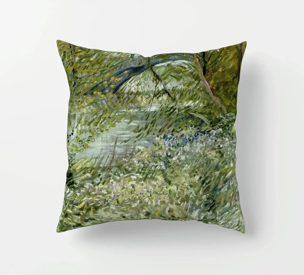 La "rive" de Van Gogh : Nature impressionniste et sérénité printanière coussin de NorwesClub
