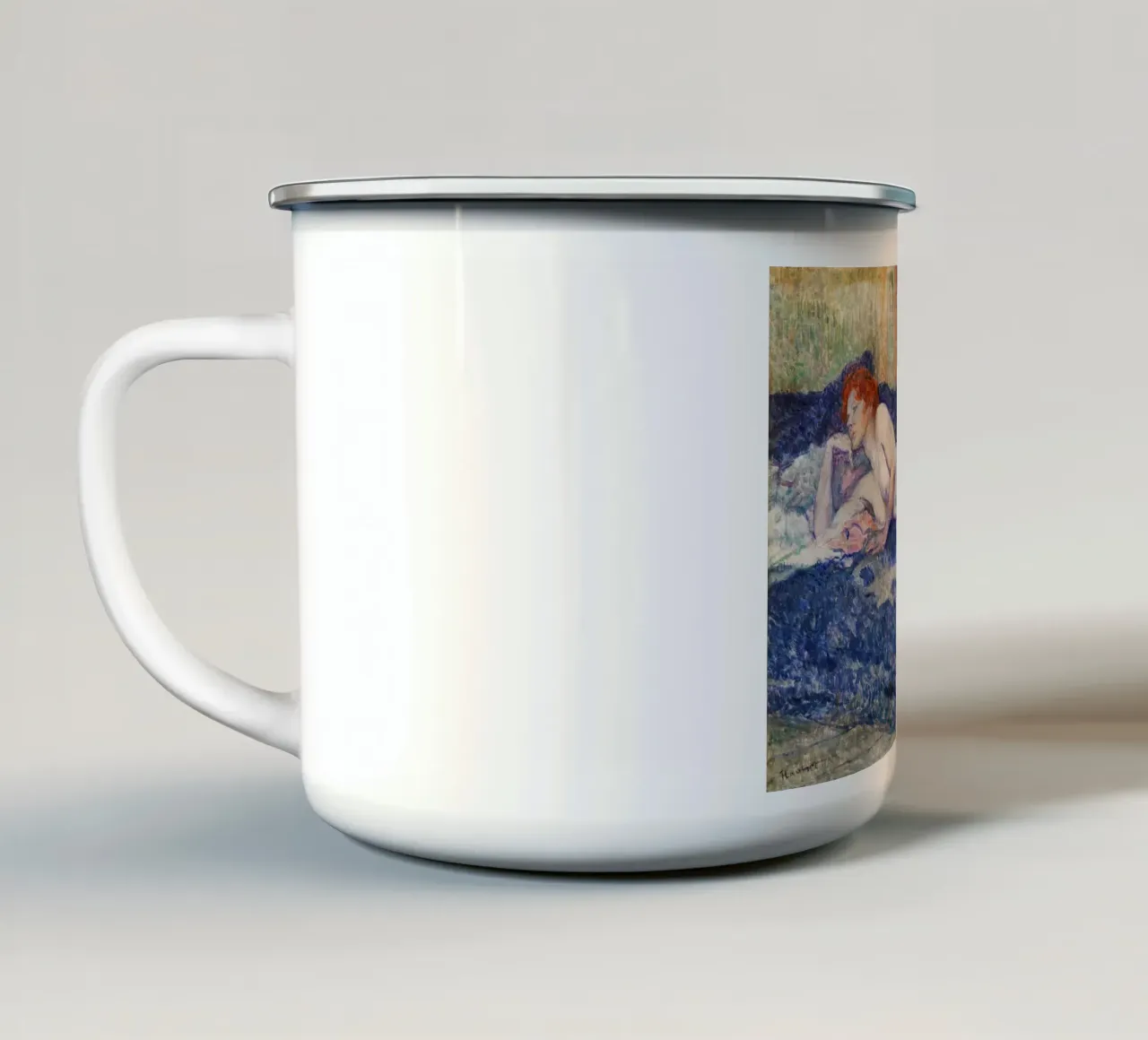 Toulouse-Lautrec: Nudo post-impressionista e fascino bohémien tazza in smalto da NorwesClub