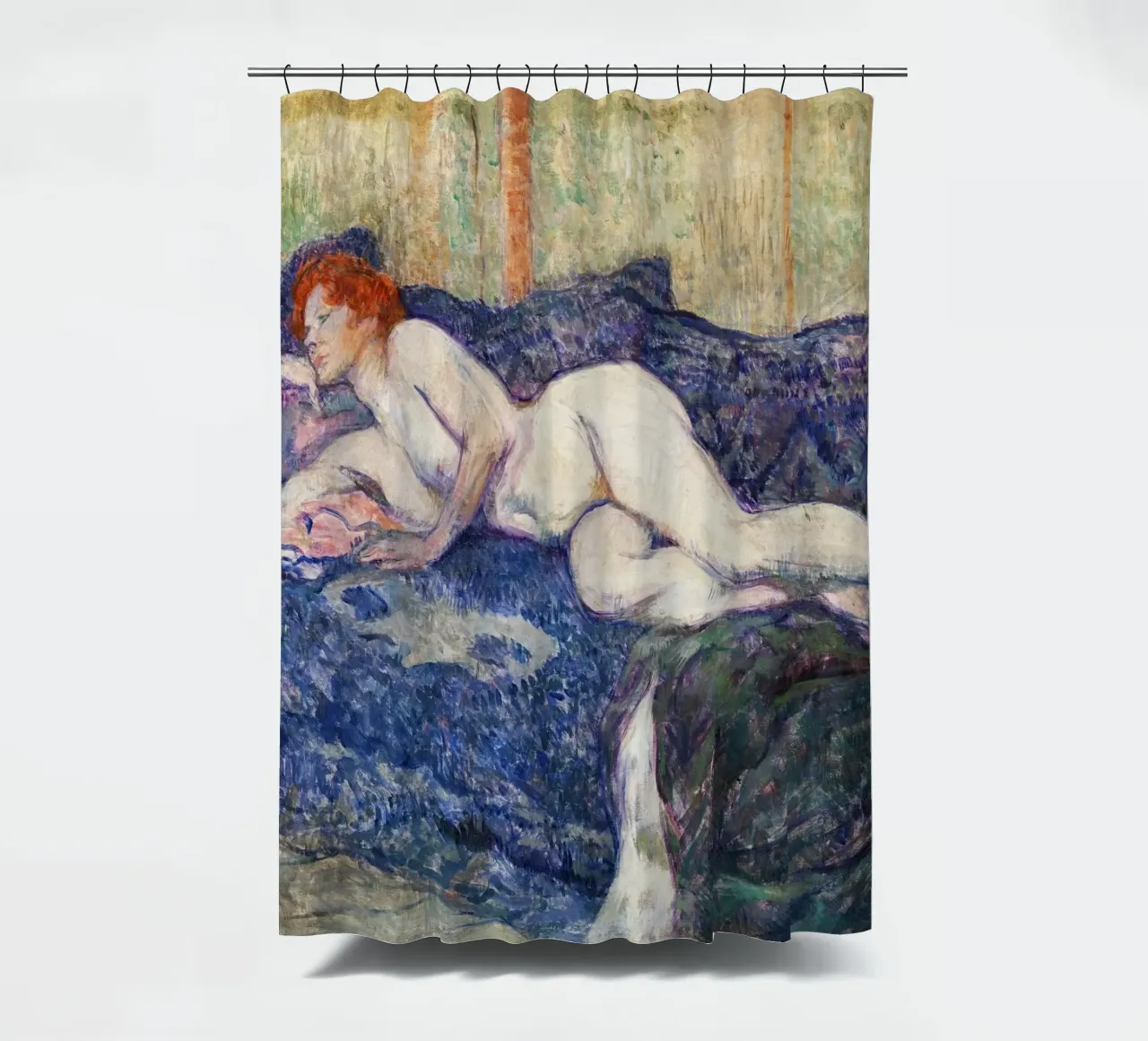 Toulouse-Lautrec: Post-Impressionist Nude & Bohemian Allure shower curtain by NorwesClub