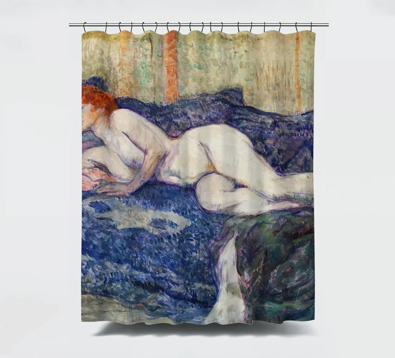 Toulouse-Lautrec: Post-Impressionist Nude & Bohemian Allure shower curtain by NorwesClub