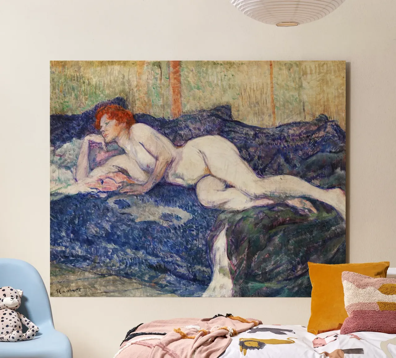 Toulouse-Lautrec: Post-Impressionist Nude & Bohemian Allure alu-dibond by NorwesClub