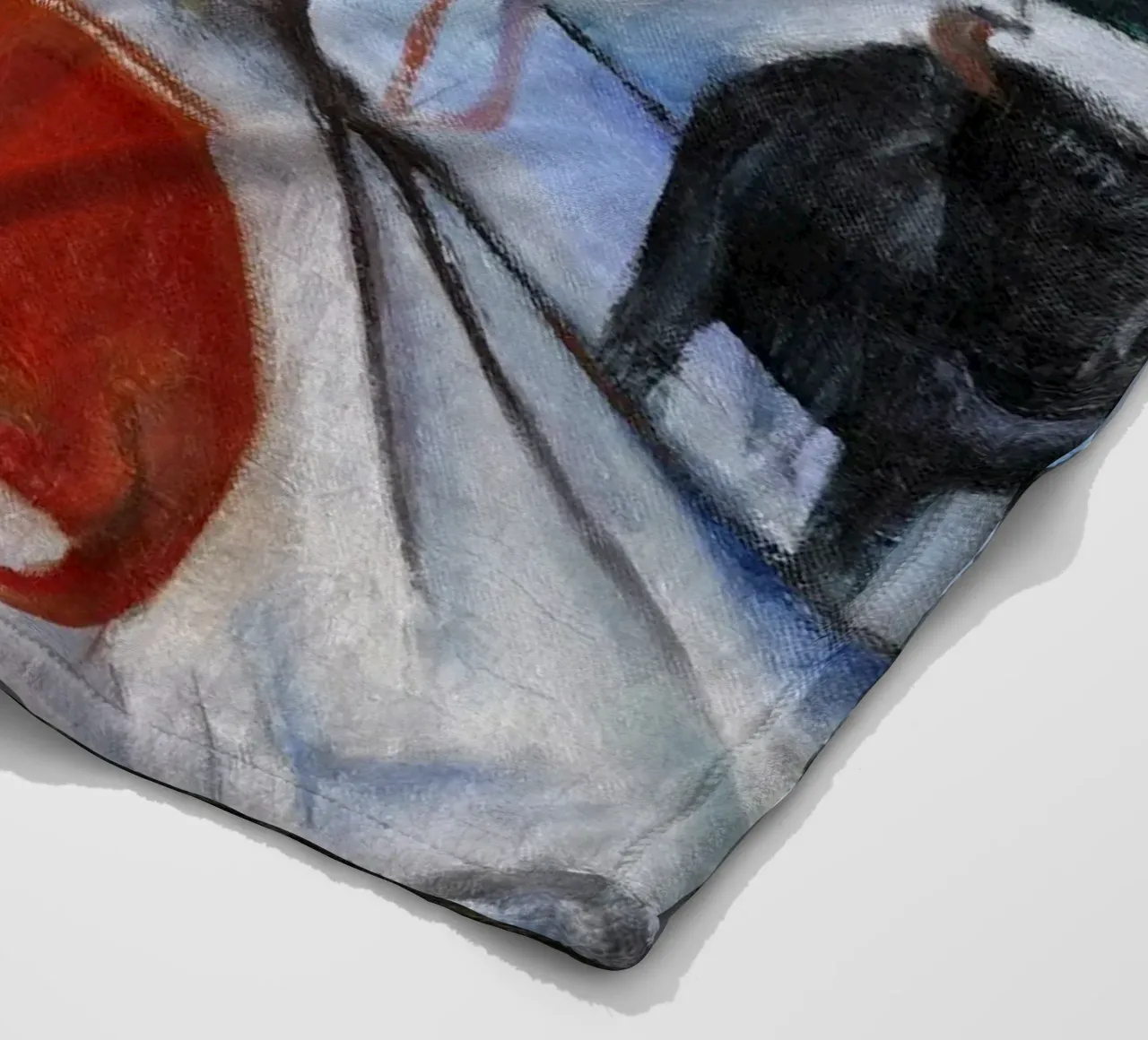 Franz Marc: Mystical Winter Bison - Expressionism Art Print, fleece blanket by NorwesClub