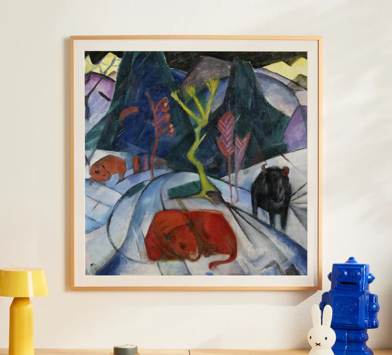 Franz Marc: Mystical Winter Bison - Expressionism Art Print, hahnemühle by NorwesClub