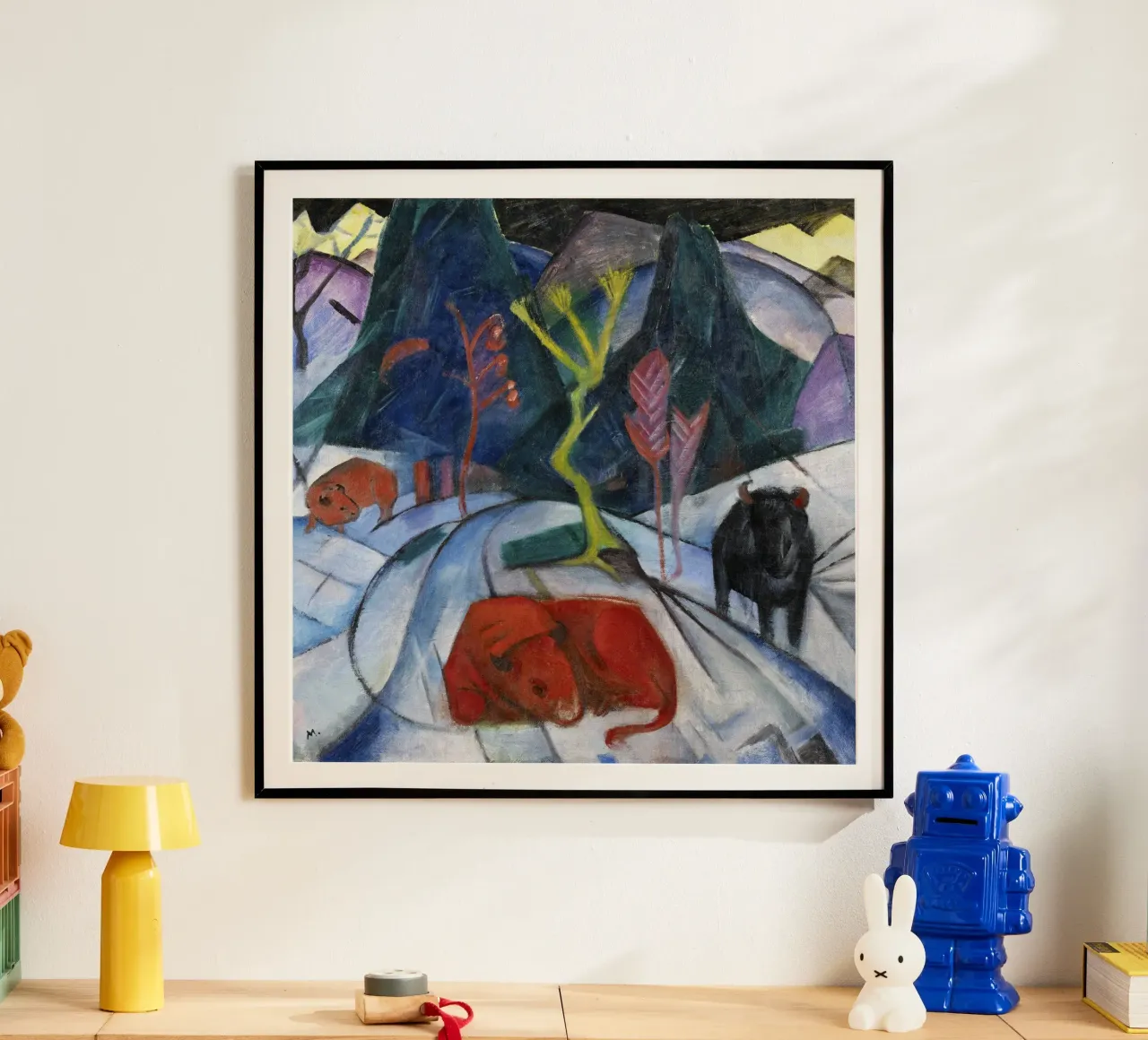 Franz Marc: Mystical Winter Bison - Expressionism Art Print, hahnemühle by NorwesClub
