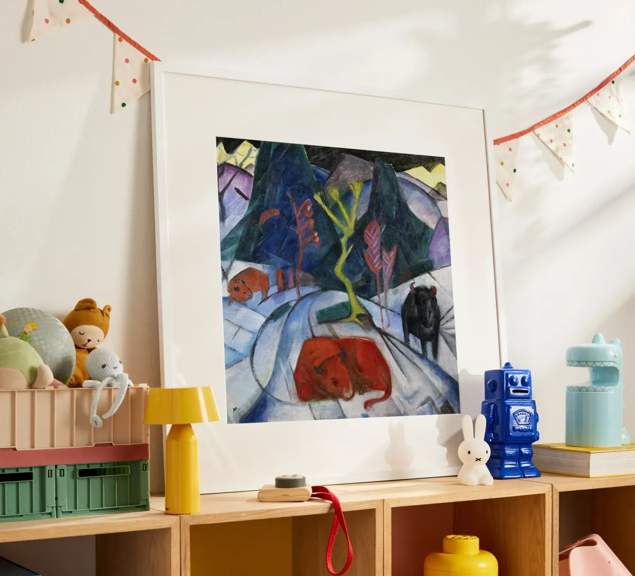 Franz Marc: Mystical Winter Bison - Expressionism Art Print, hahnemühle by NorwesClub