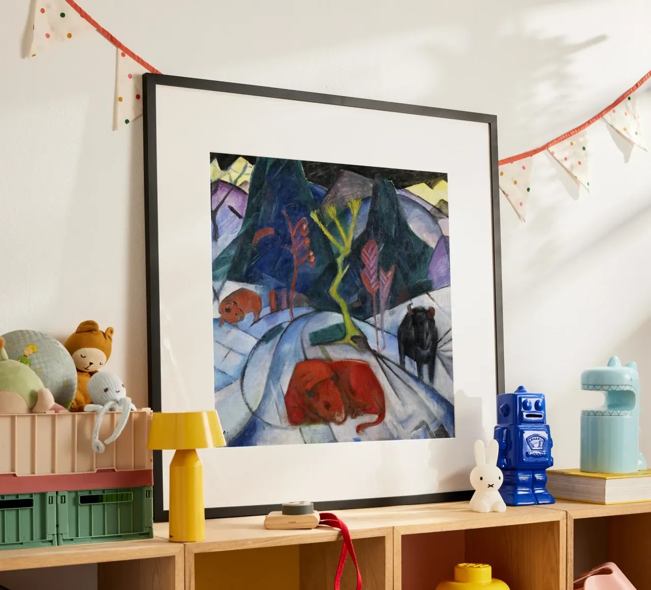 Franz Marc: Mystical Winter Bison - Expressionism Art Print, hahnemühle by NorwesClub