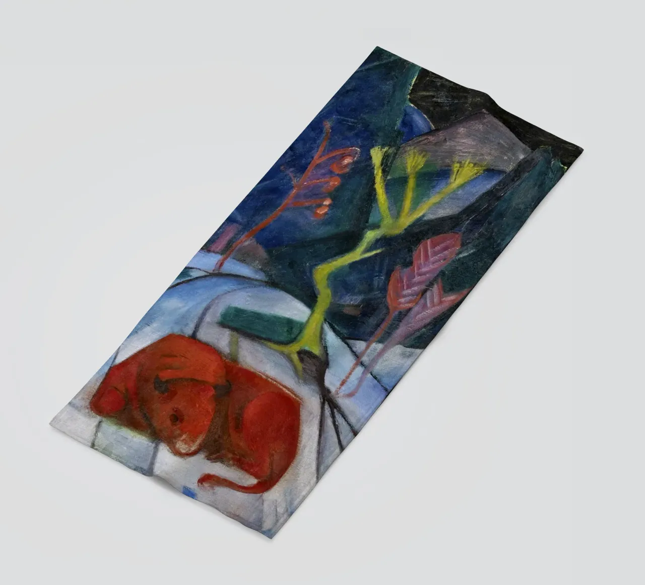 Franz Marc: Bisonte mistico d'inverno - Stampa d'arte espressionista, telo mare da NorwesClub