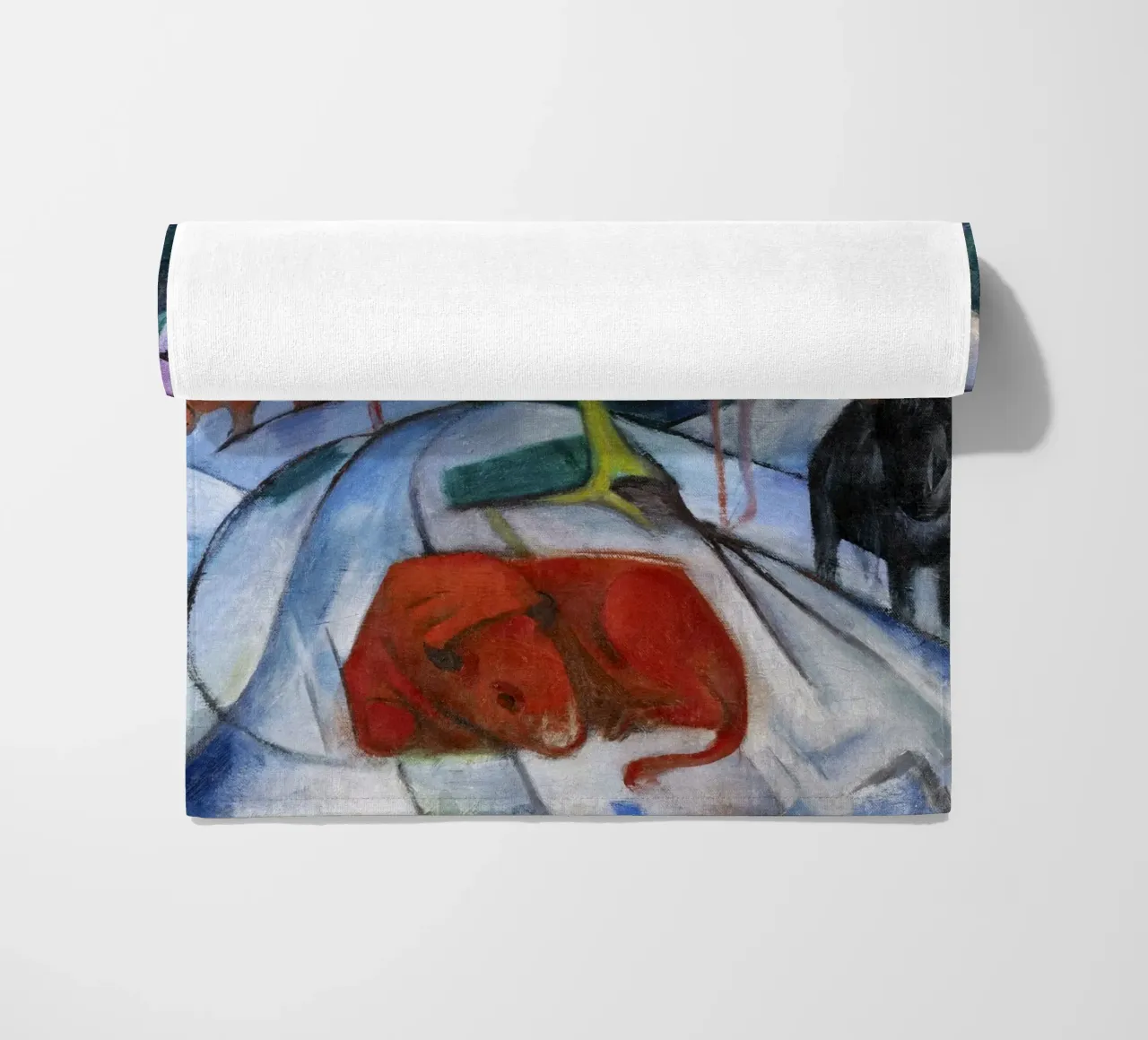 Franz Marc: Bisonte mistico d'inverno - Stampa d'arte espressionista, telo mare da NorwesClub