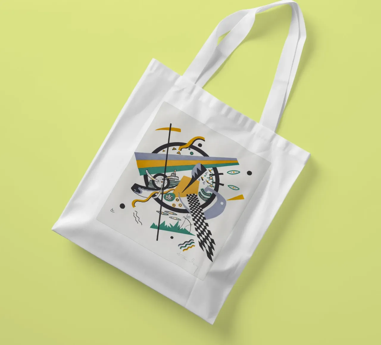 Wassily Kandinsky: Kleine Welten IV - Abstract Geometric Pri Jutebeutel von NorwesClub