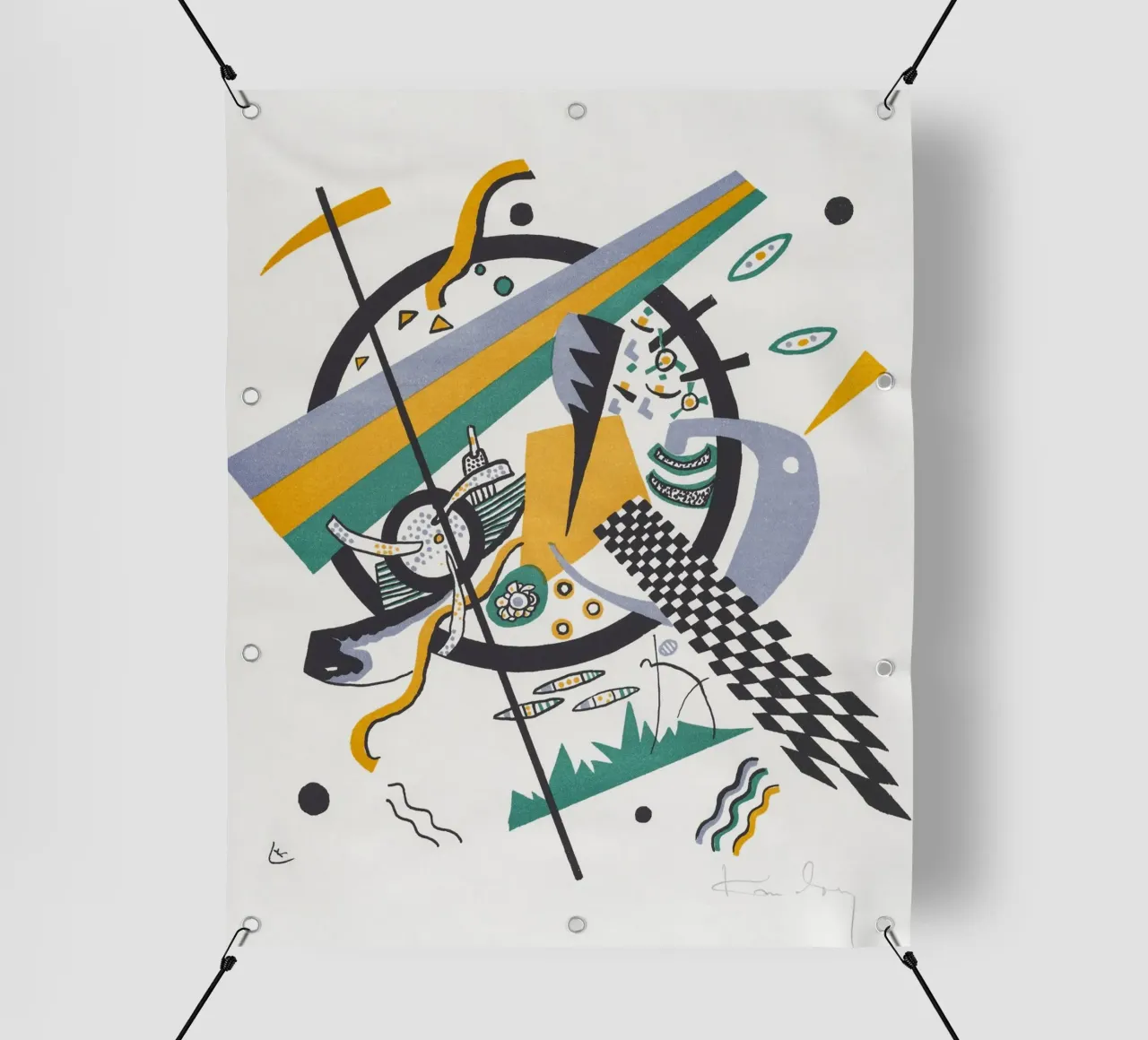 Wassily Kandinsky: Piccoli mondi IV - Astratto geometrico Pri telo in pvc da NorwesClub