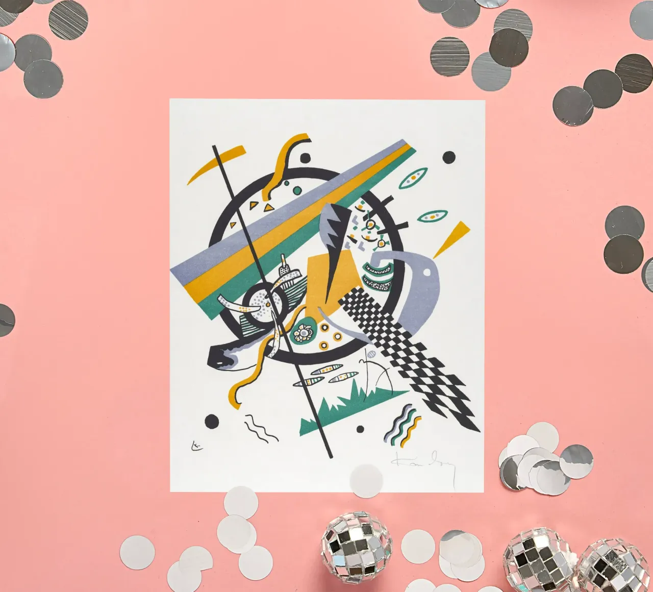 Wassily Kandinsky: Kleine Welten IV - Abstract Geometric Pri Sticker von NorwesClub