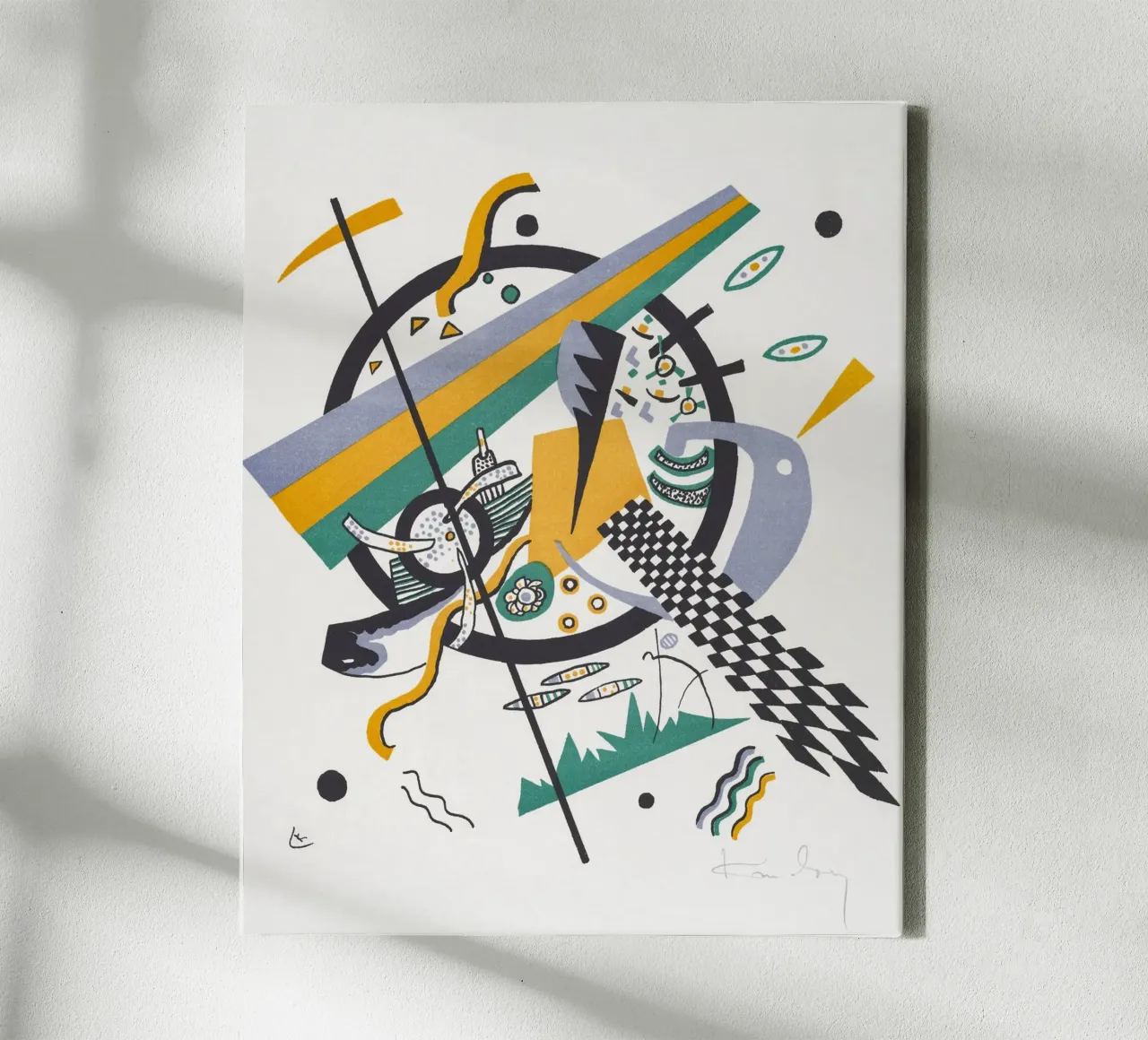 Wassily Kandinsky: Small Worlds IV - Abstract Geometric Pri canvas by NorwesClub