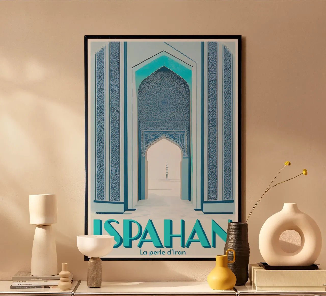 ISPAHAN - LA PERLE D'IRAN poster con telaio in alluminio da Une Affaire de Filles