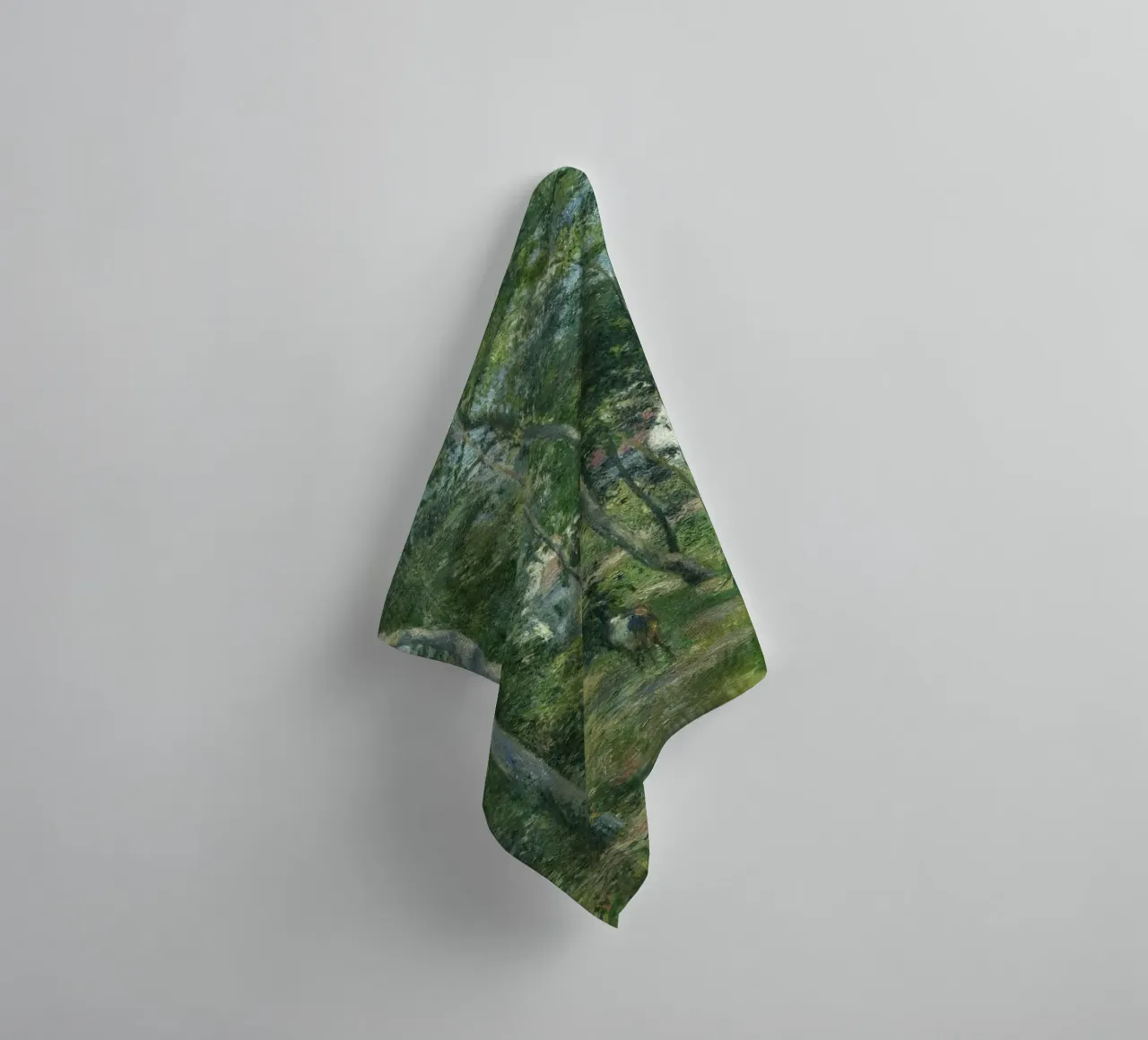 Pissarro's Impressionist Forest: Nature & Tranquility Art Pr towel by NorwesClub
