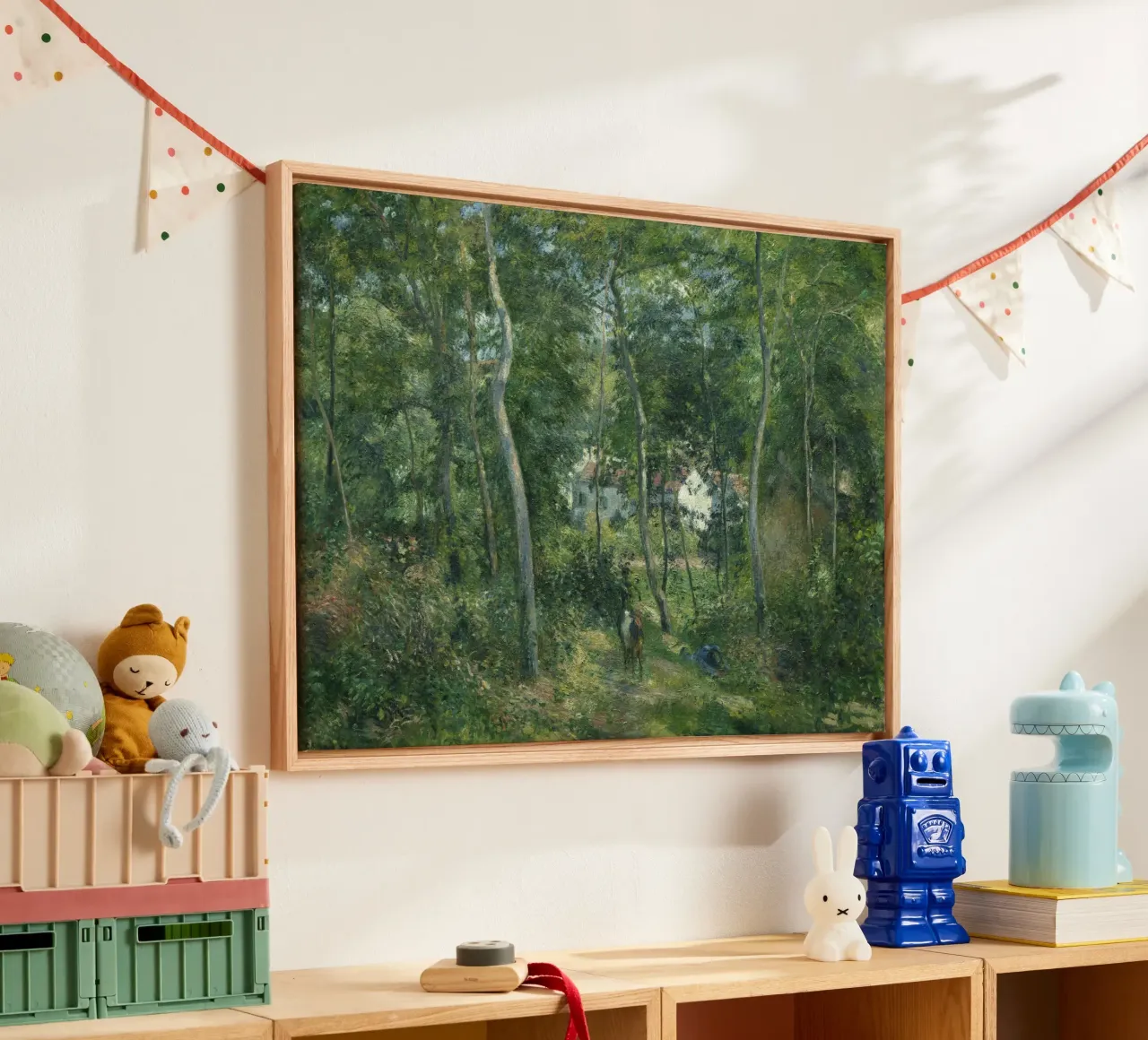 Pissarro's Impressionist Forest: Nature & Tranquility Art Pr canvas with Floater frame by NorwesClub