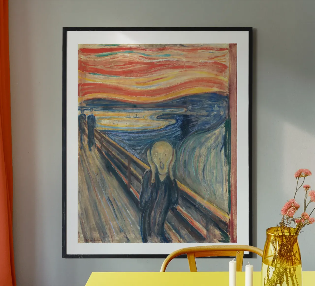 Le Cri d'Edvard Munch : Chef-d'œuvre expressionniste iconique poster de NorwesClub
