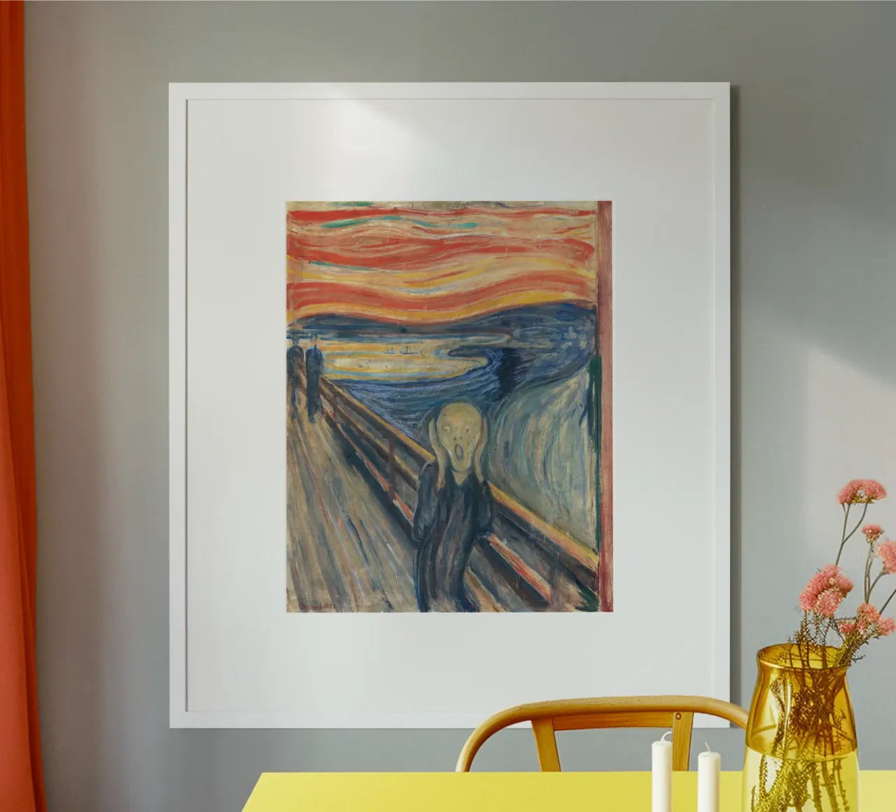 Le Cri d'Edvard Munch : Chef-d'œuvre expressionniste iconique poster de NorwesClub