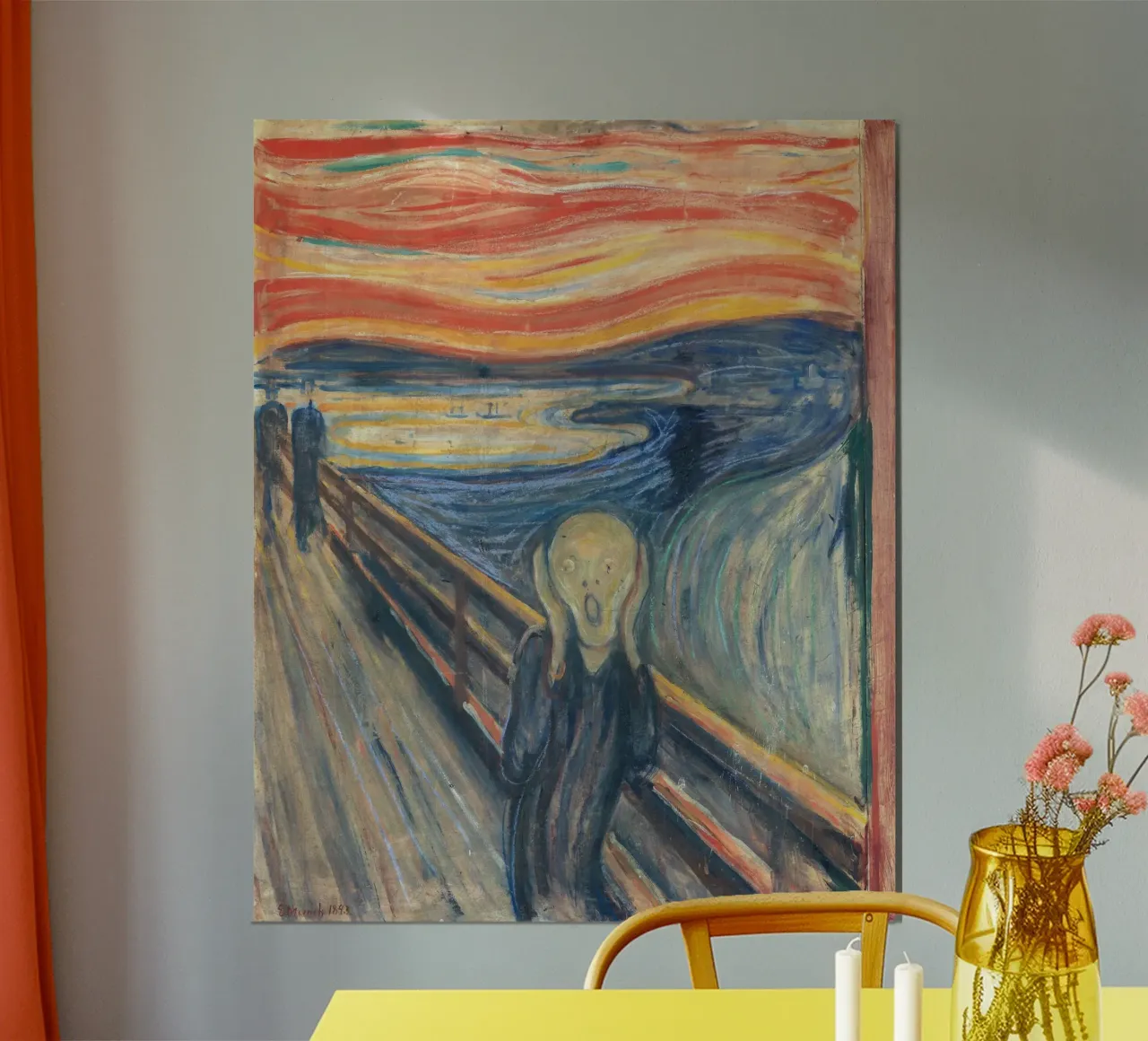 Le Cri d'Edvard Munch : Chef-d'œuvre expressionniste iconique poster de NorwesClub