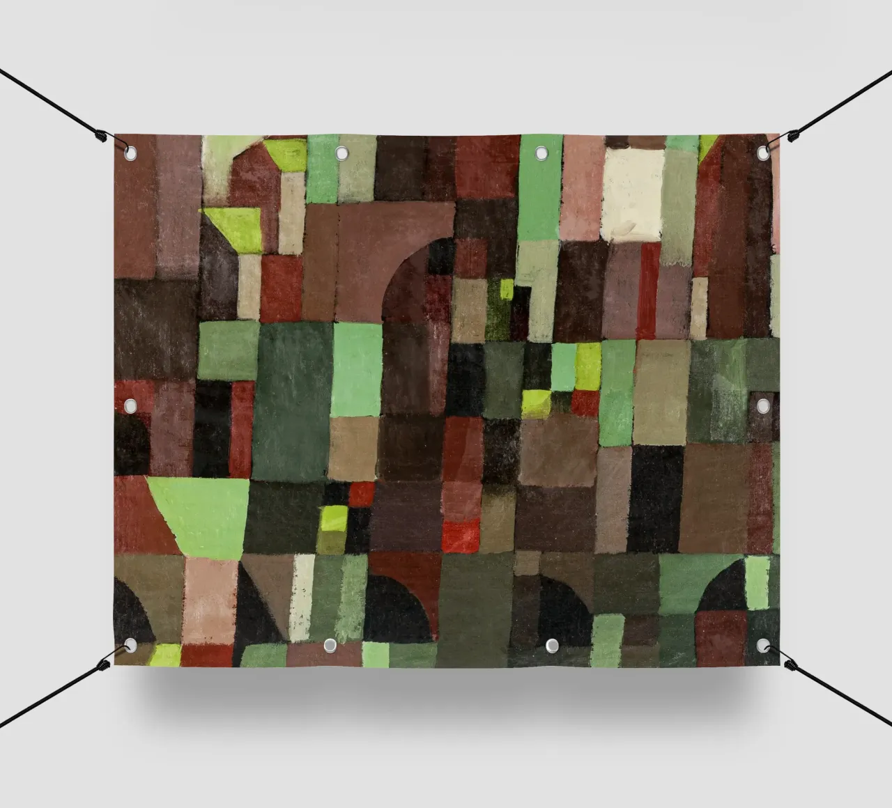 Paul Klee's Abstract Architecture: Bauhaus Grid Art Print pvc cover by NorwesClub