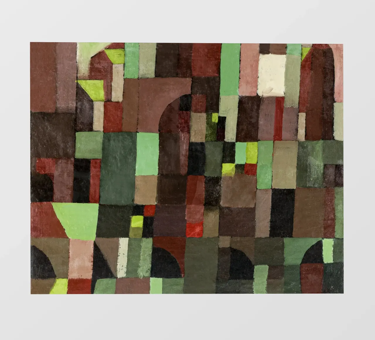 Paul Klee's Abstract Architecture: Bauhaus Grid Art Print pvc cover by NorwesClub