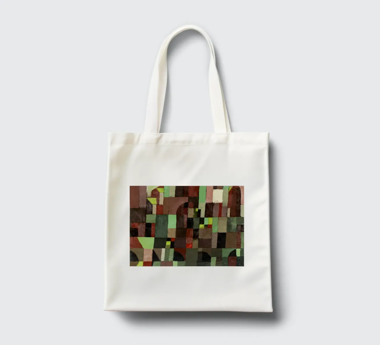 Paul Klee's Abstract Architecture: Bauhaus Grid Art Print tote bag by NorwesClub