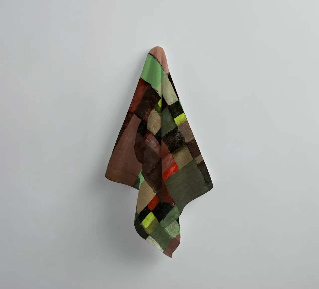 Paul Klee's Abstract Architecture: Bauhaus Grid Art Print towel by NorwesClub