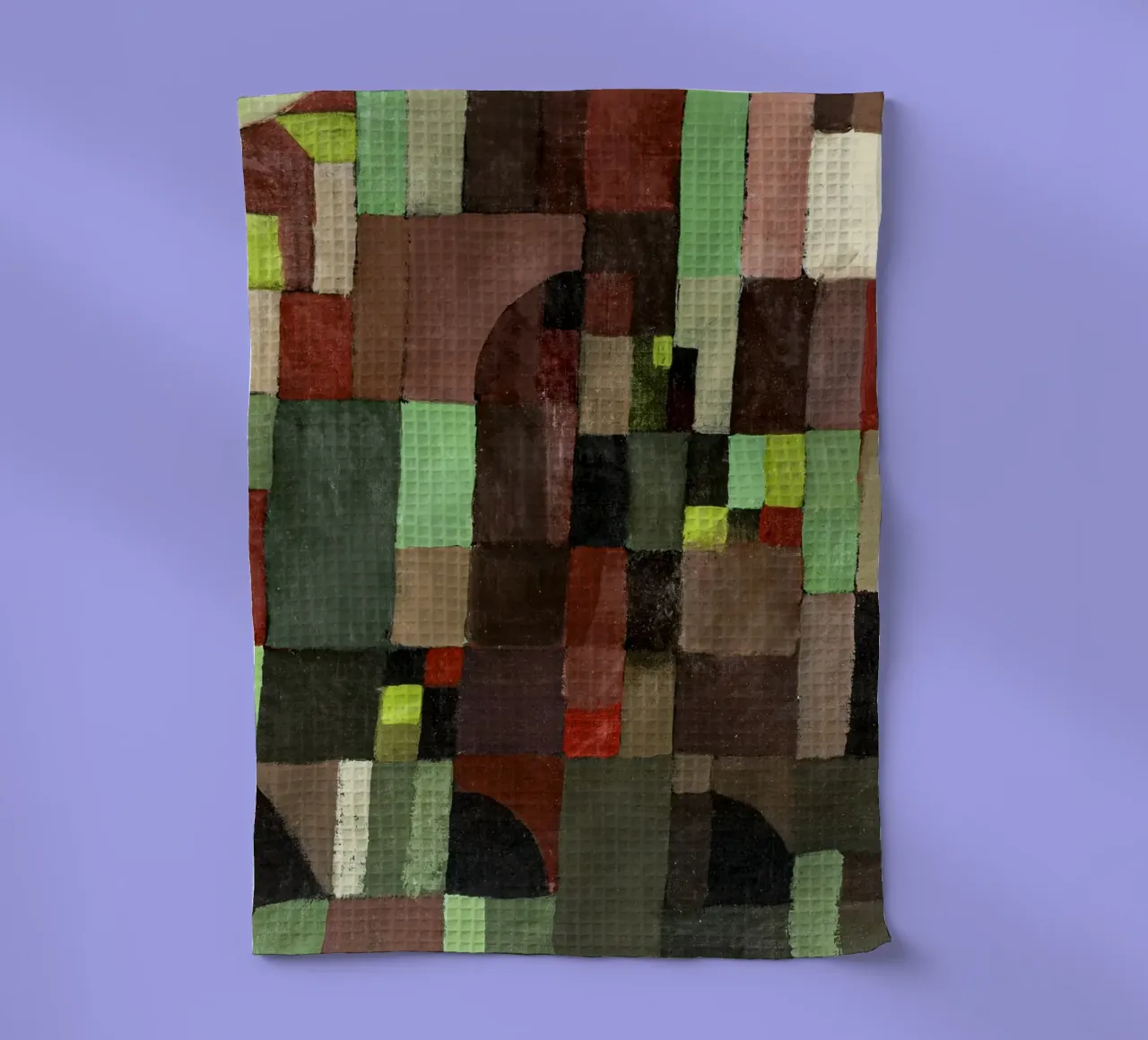 L'architecture abstraite de Paul Klee : Bauhaus Grid Art Print torchon de NorwesClub