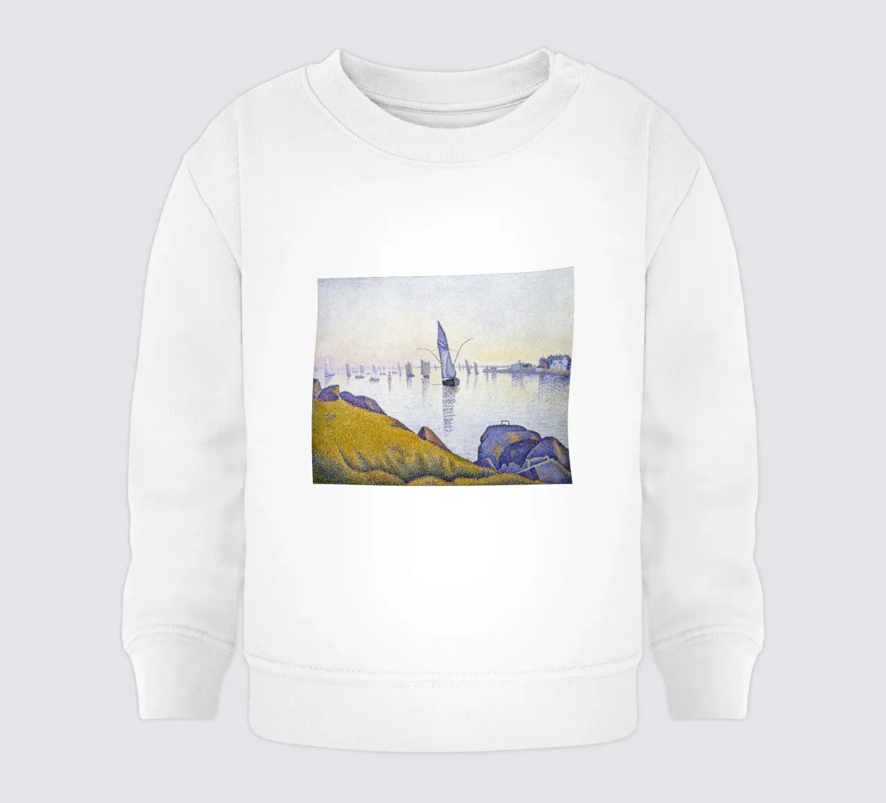 Paul Signac - Calma serale, Concarneau, Pointillism, Seascap felpa neonato da NorwesClub