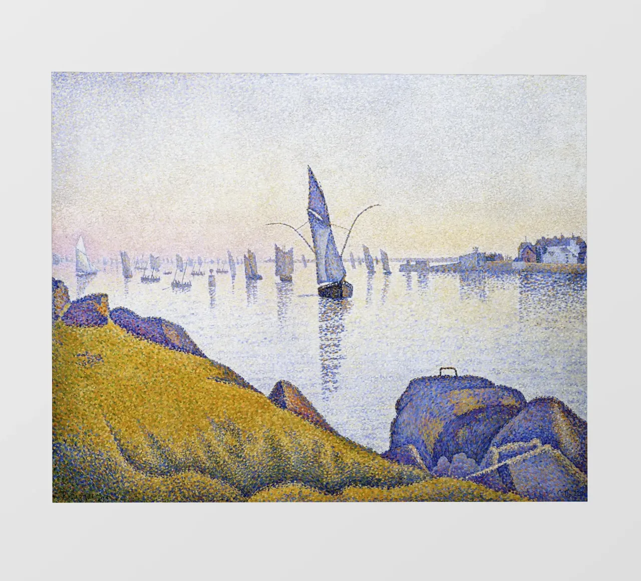 Paul Signac - Calma serale, Concarneau, Pointillism, Seascap telo in pvc da NorwesClub