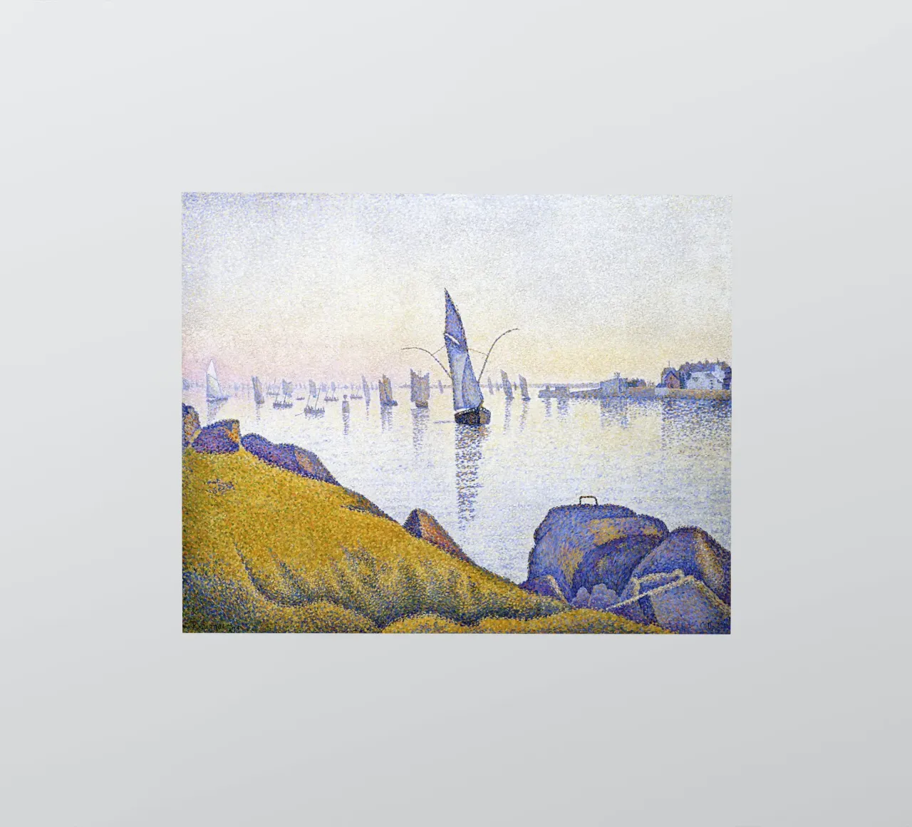 Paul Signac - Evening Calm, Concarneau, Pointillism, Seascap sticker by NorwesClub