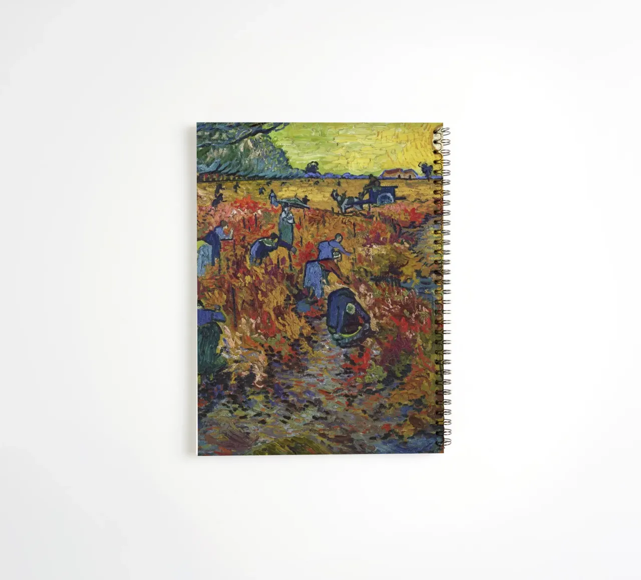 Vincent van Gogh - The Red Vineyard, Post-Impressionism, Lan spiral notebook by NorwesClub
