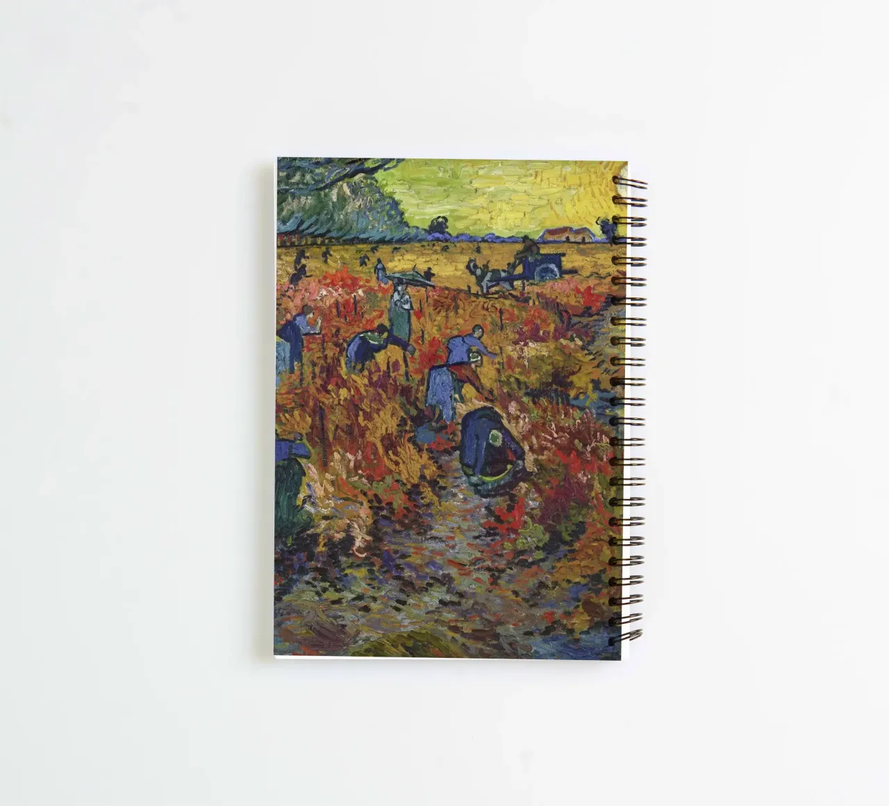 Vincent van Gogh - The Red Vineyard, Post-Impressionism, Lan spiral notebook by NorwesClub