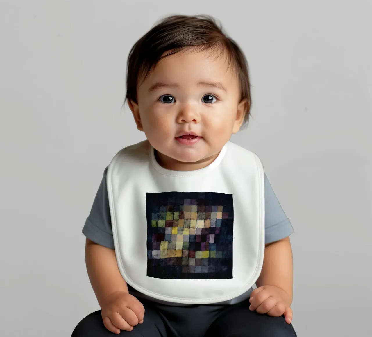 Paul Klee - Old Sound, Abstract Art, Cubism, Modernism, Geom baby bib by NorwesClub