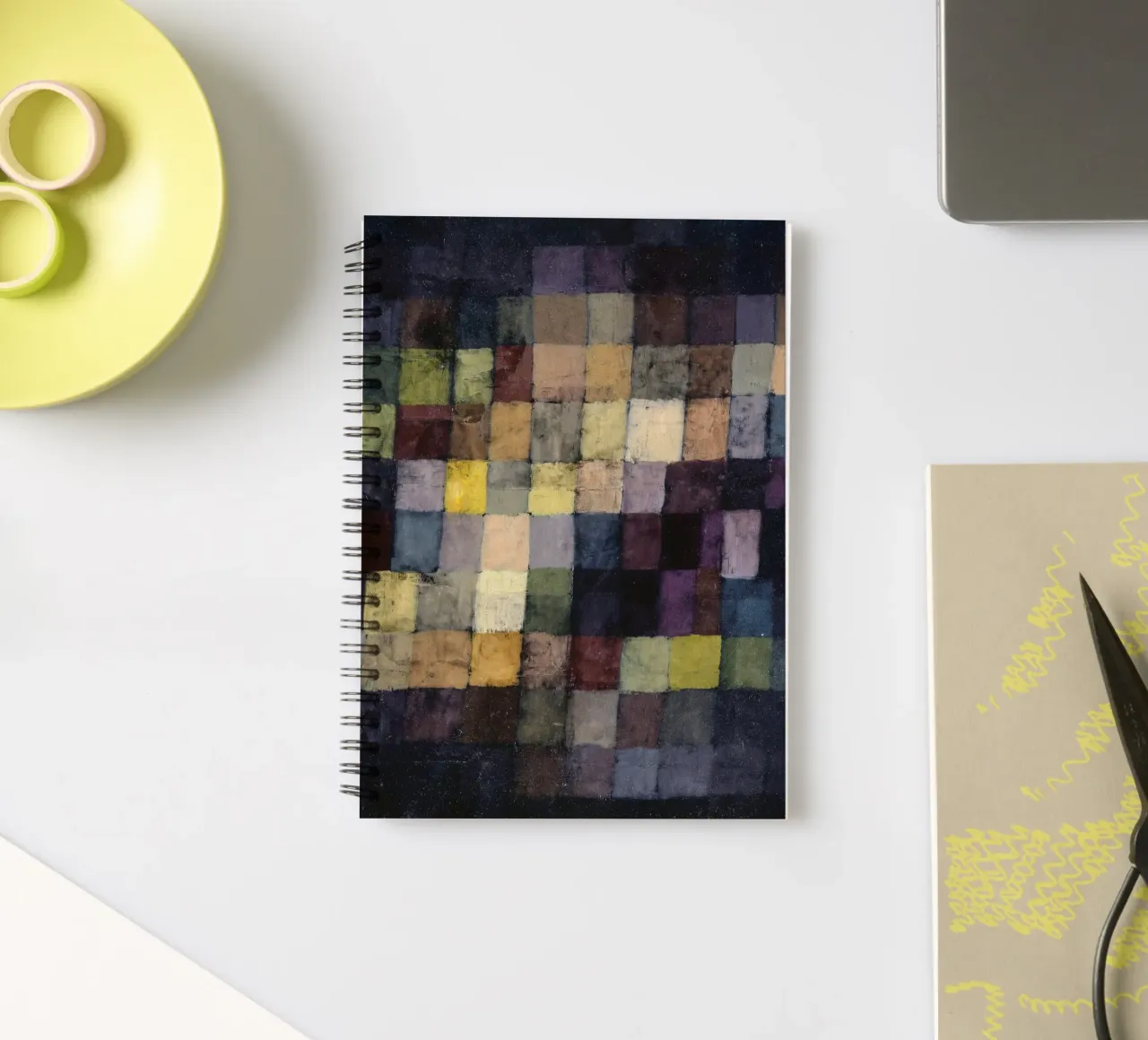Paul Klee - Old Sound, Abstract Art, Cubism, Modernism, Geom spiral notebook by NorwesClub
