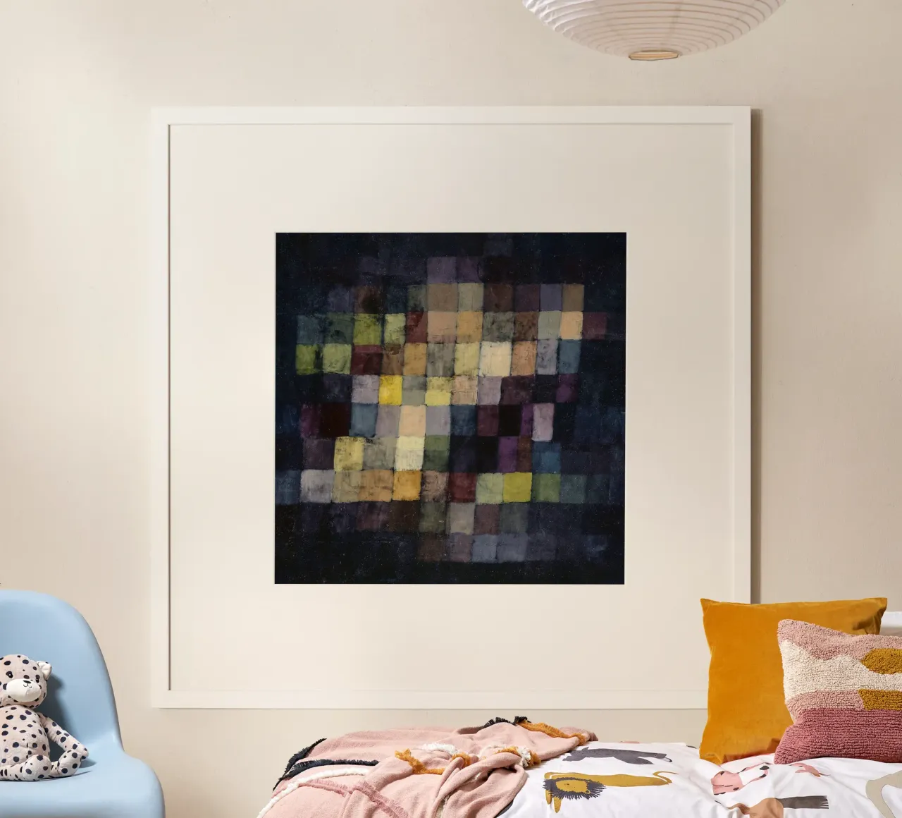 Paul Klee - Oud geluid, abstracte kunst, kubisme, modernisme, geom poster met kunststof frame van NorwesClub