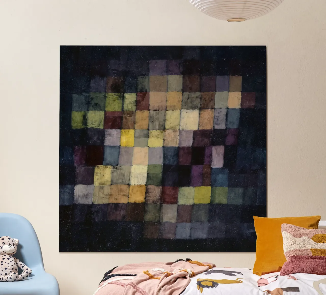 Paul Klee - Oud geluid, abstracte kunst, kubisme, modernisme, geom poster met kunststof frame van NorwesClub