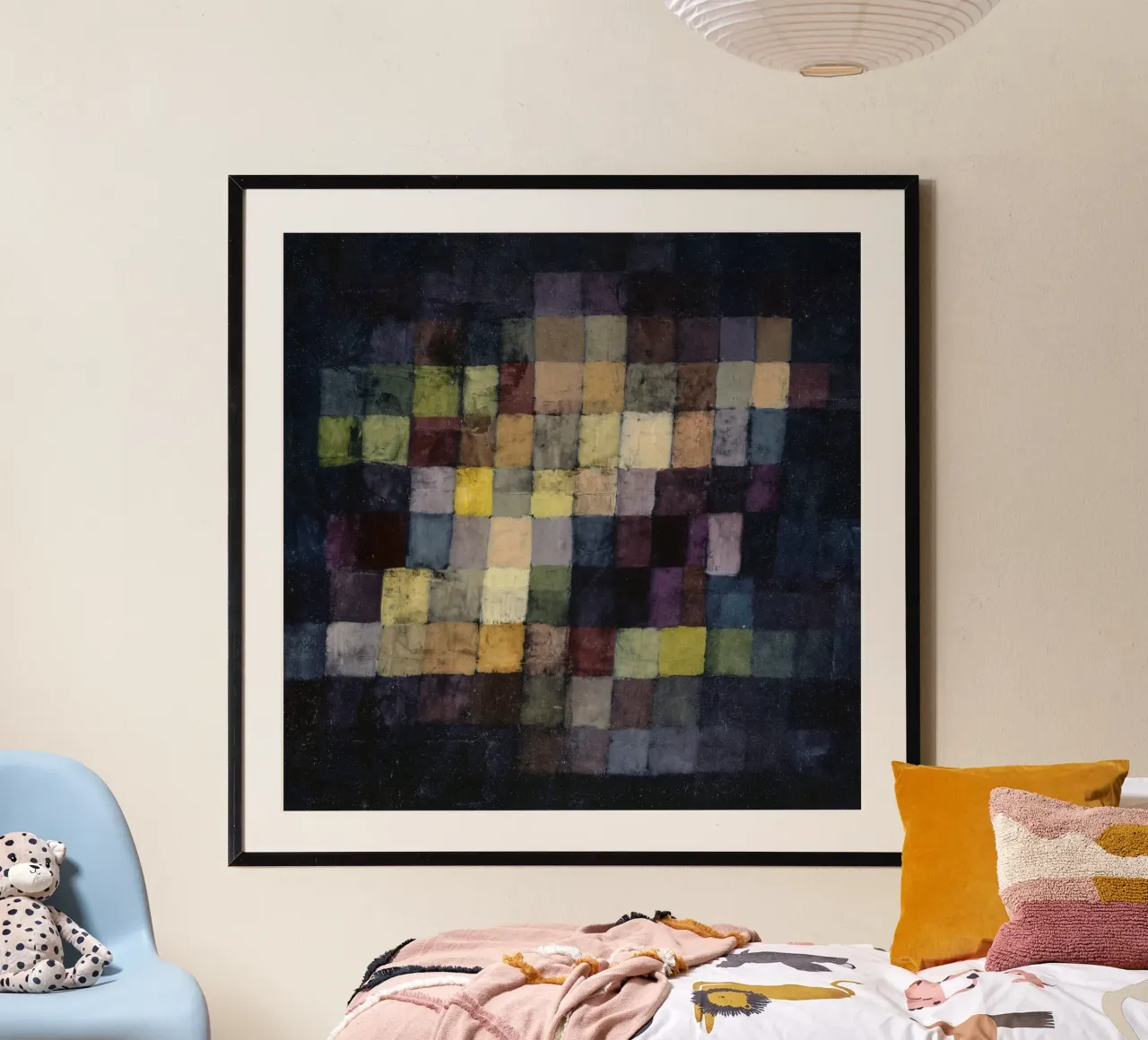 Paul Klee - Oud geluid, abstracte kunst, kubisme, modernisme, geom poster met kunststof frame van NorwesClub