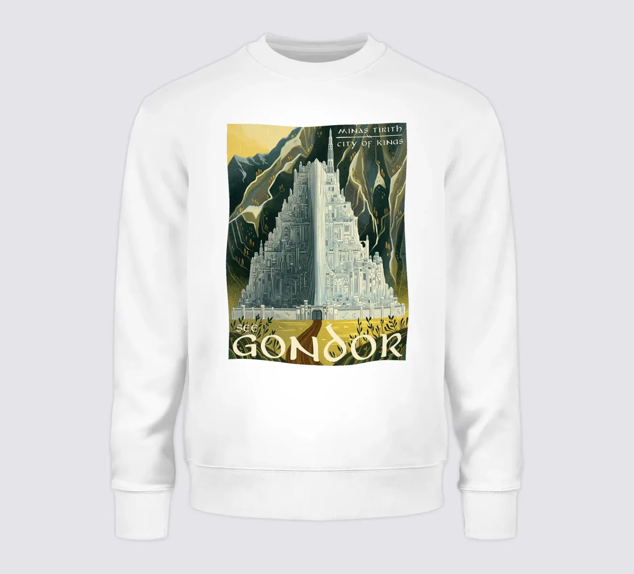 Vedi Gondor, Minas Tirith Città dei Re felpa da Junkie Movie