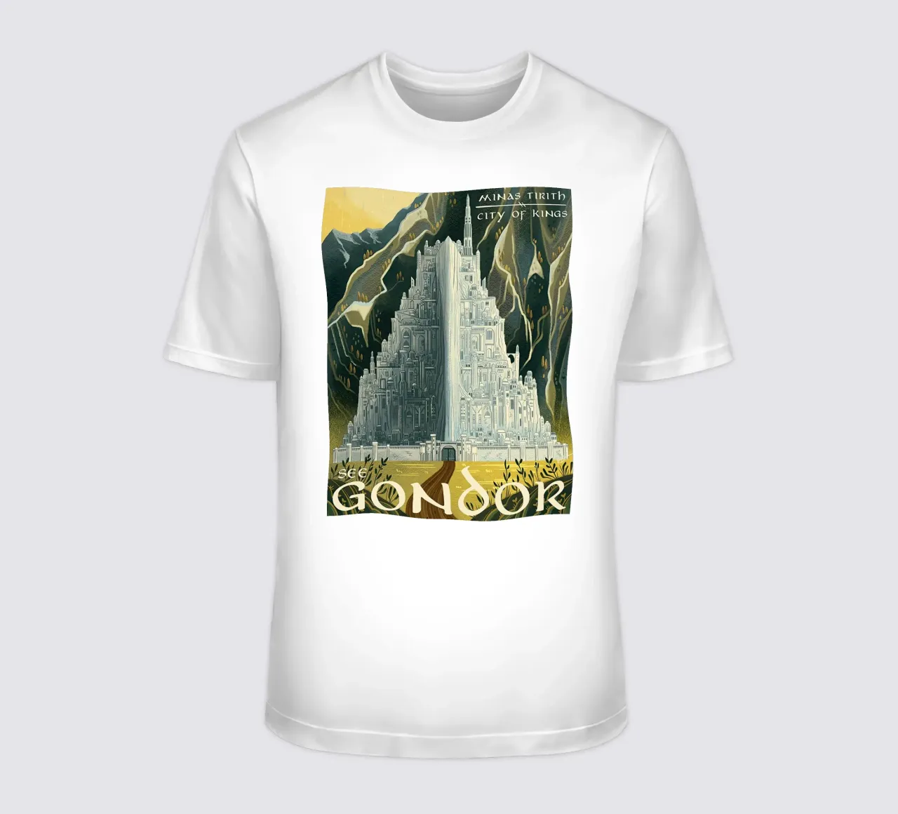Vedi Gondor, Minas Tirith Città dei Re t-shirt da Junkie Movie