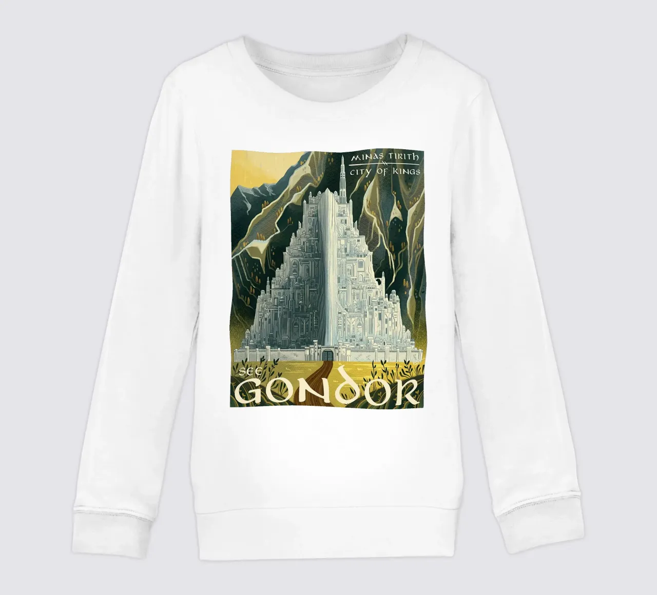 Vedi Gondor, Minas Tirith Città dei Re felpa bambino da Junkie Movie