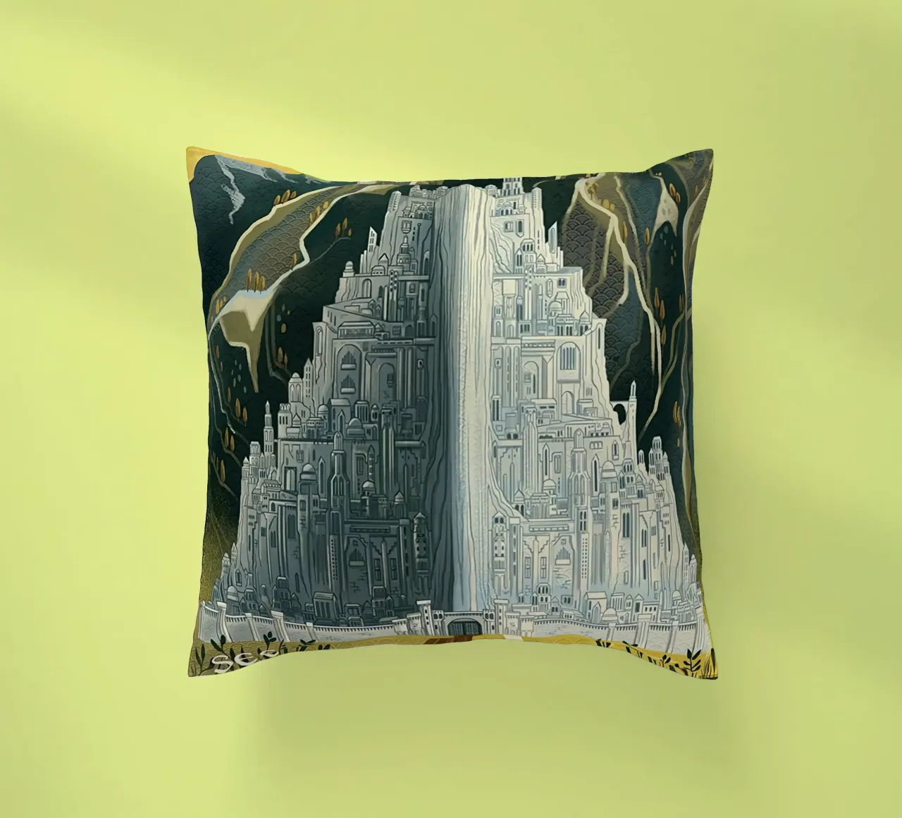 Vedi Gondor, Minas Tirith Città dei Re cuscino da Junkie Movie